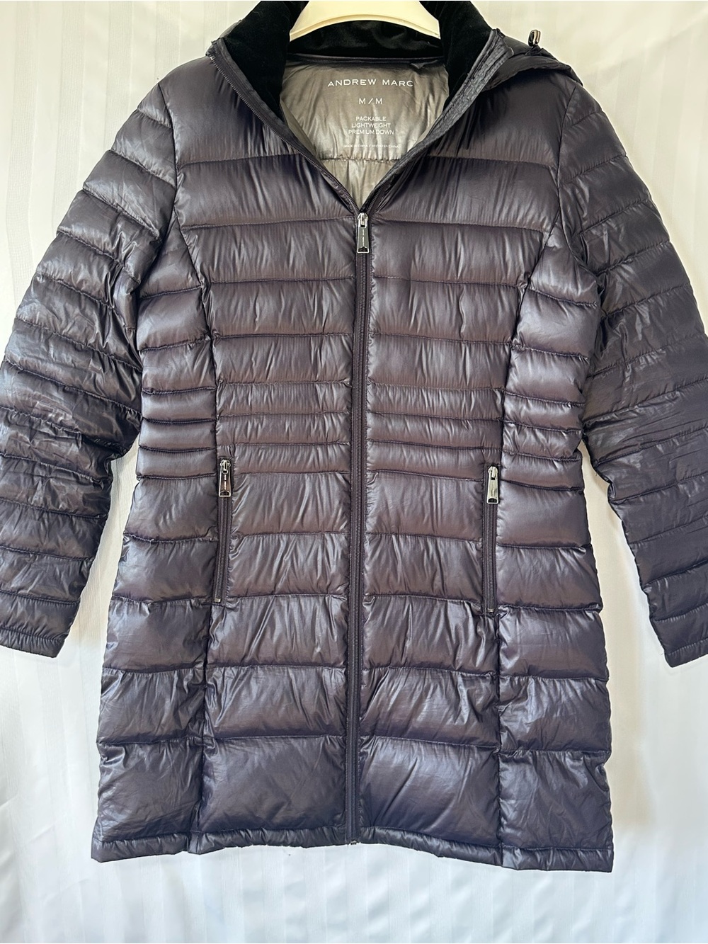 Andrew Marc Women's Long Packable Puffer Coat
